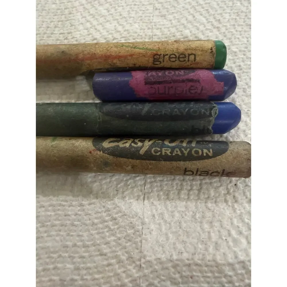 Vintage Crayola Crayons Large Lot Bundle Used Retired Colors Collection